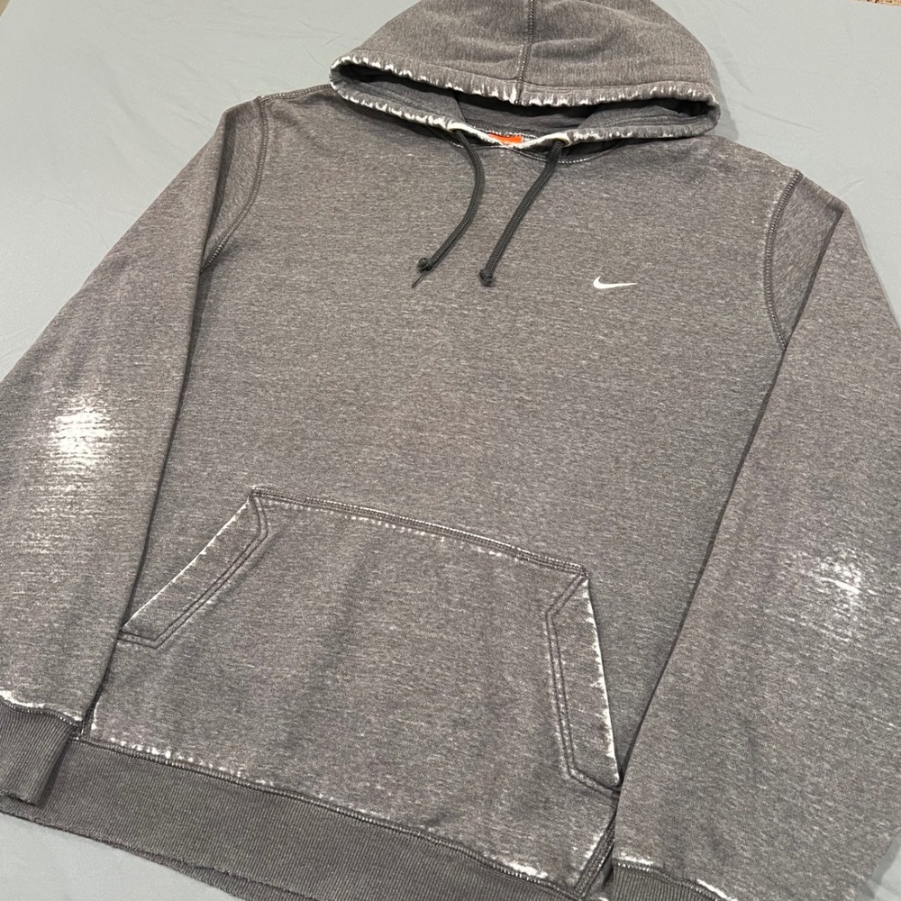 Nike Athletic Dept Gray Distressed Hoodie Mens XXL Faded Vintage Swoosh Pullover